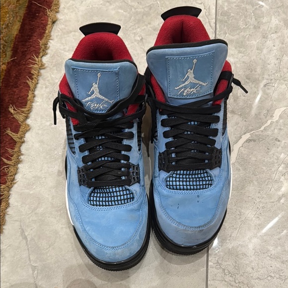 Travis Scott Blue and Red Sneakers Iconic Design